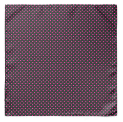 BLACK WITH PINK POLKA SILK SCARF & POCKET SQUARE SET