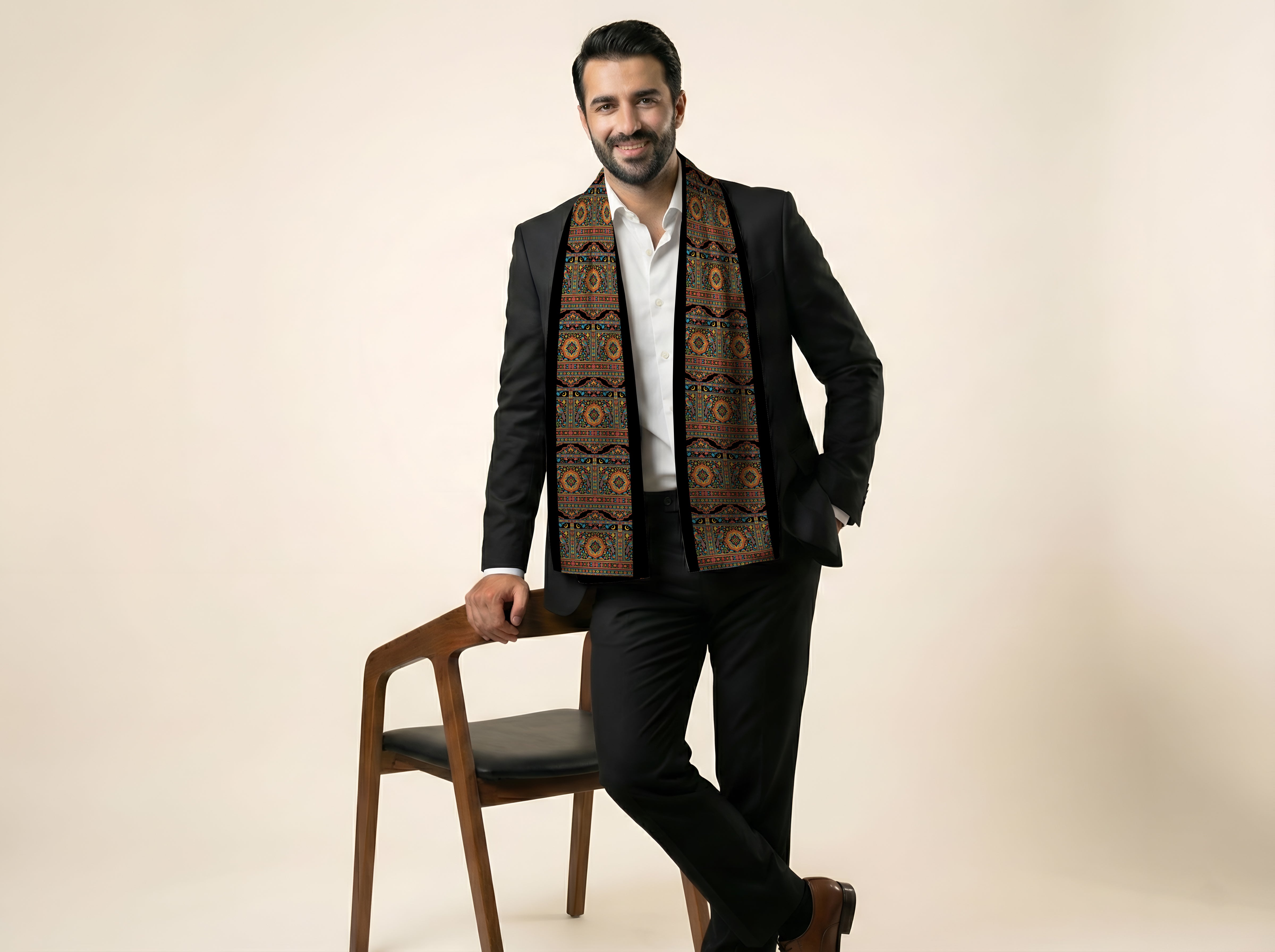Obsidian Truck Art Dual-Sided Scarf and Pocket Squares Set