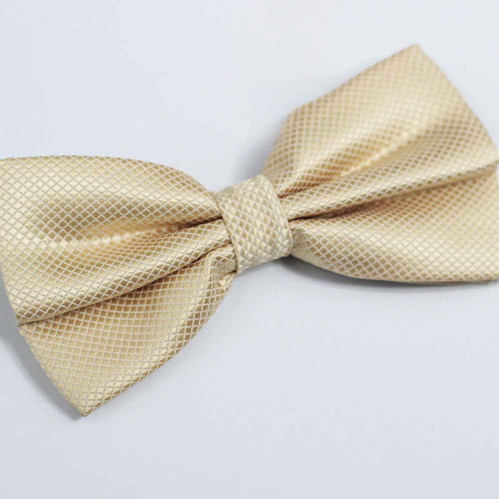 CHAMPAGNE TEXTURED BOW TIE