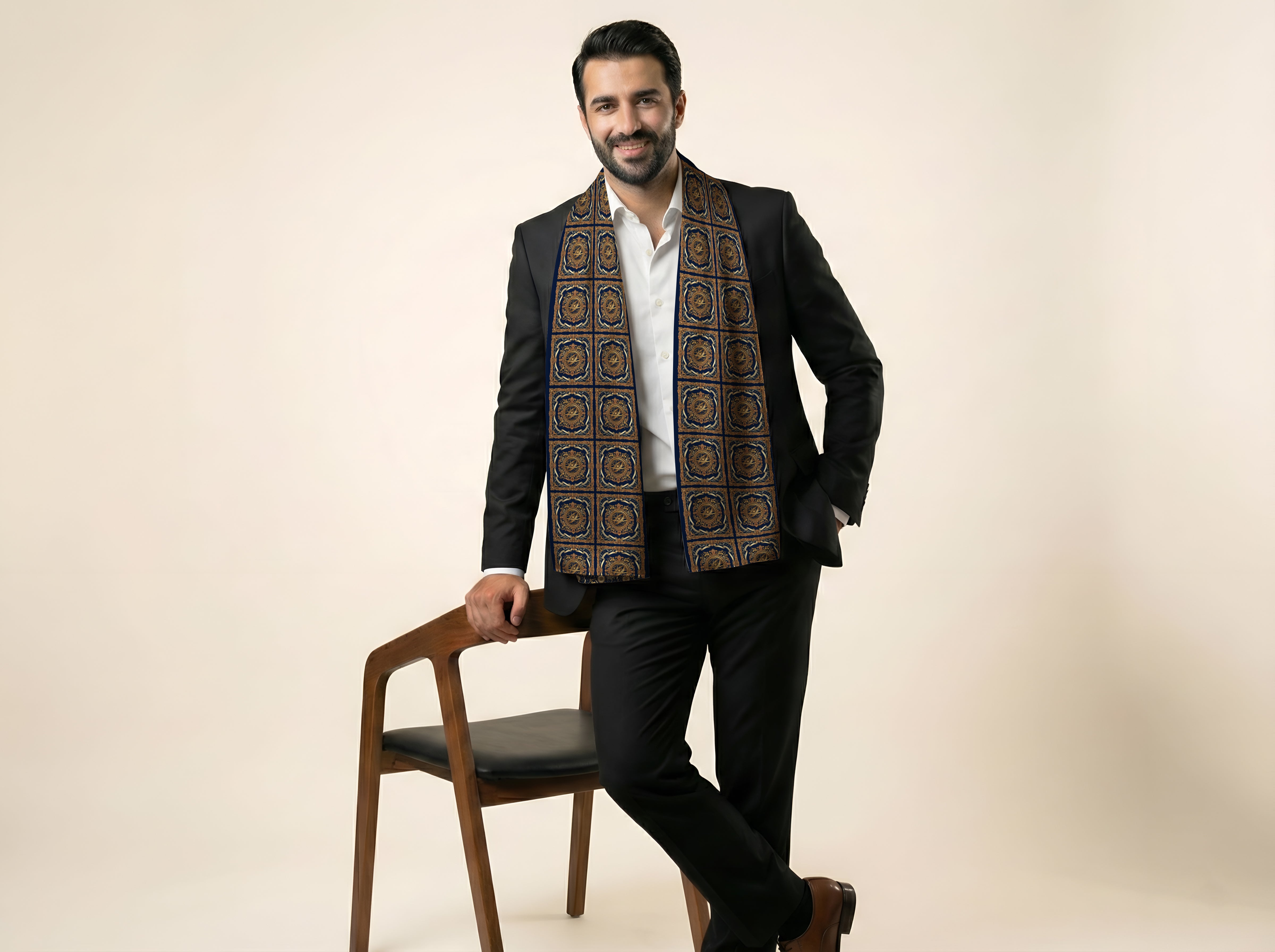 Mythos et Cosmos Dual-Sided Scarf and Pocket Squares Set