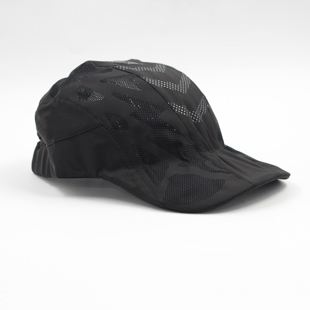 JET BLACK SPORTS FLAT CAP