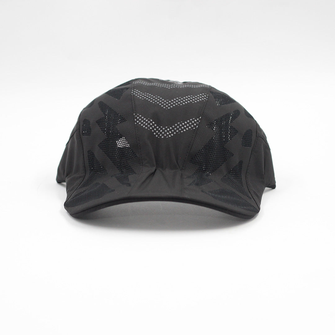 JET BLACK SPORTS FLAT CAP