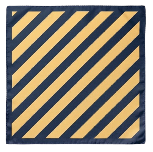 CLASSIC GOLD AND OXFORD BLUE TIE AND POCKET SQUARE SET