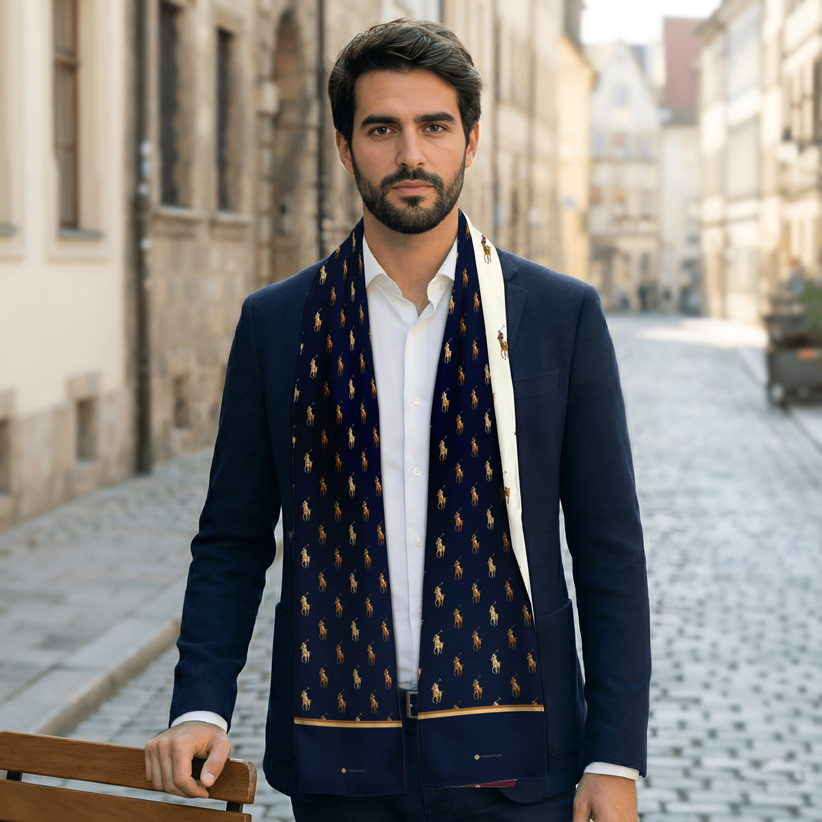 The Polo Standard – Dual-Sided Scarf & Pocket Squares Set