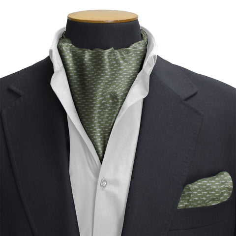 WINGS OF COURAGE AIR FORCE CRAVAT & POCKET SQUARE SET