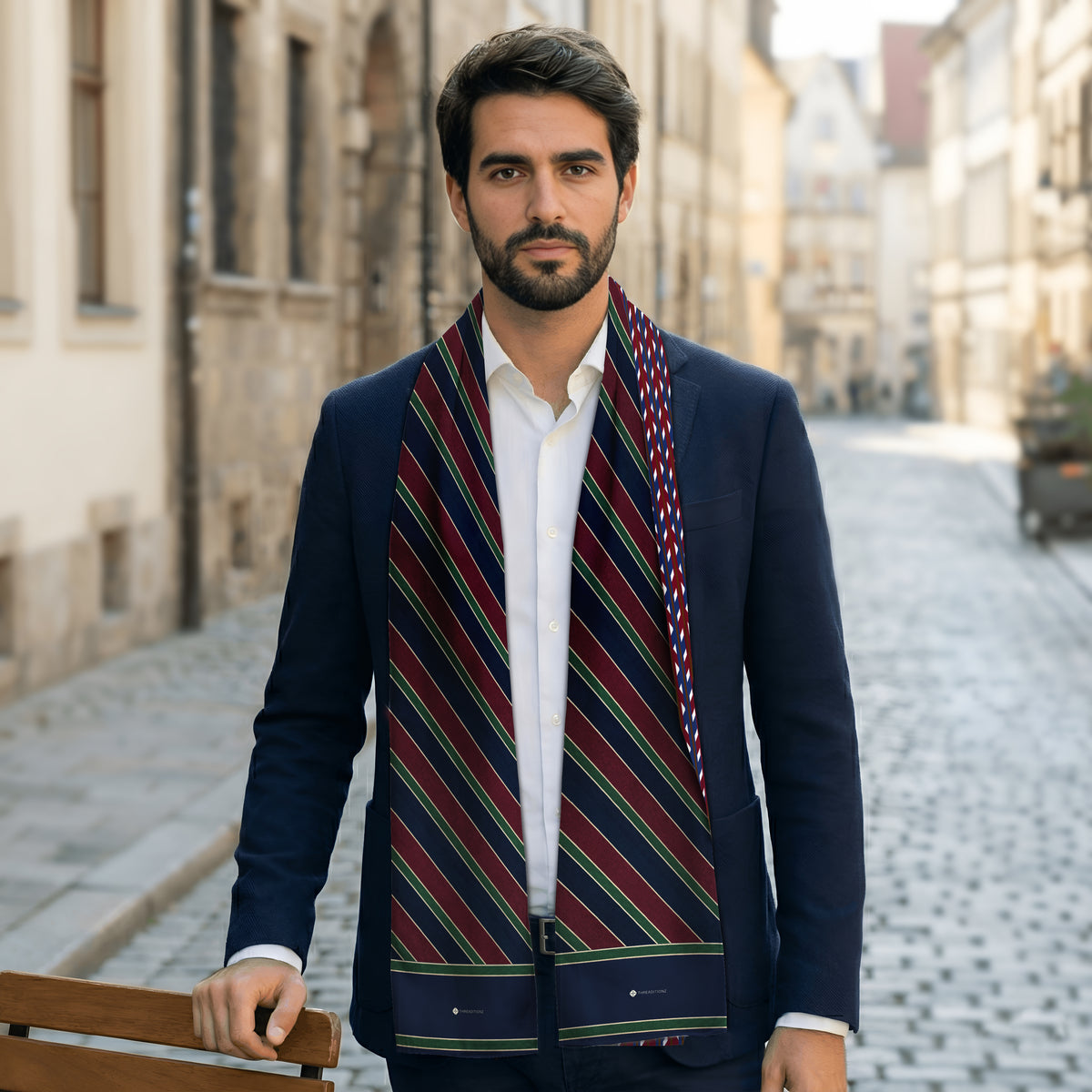 Régiment Classique – Dual-Sided Scarf & Pocket Squares Set