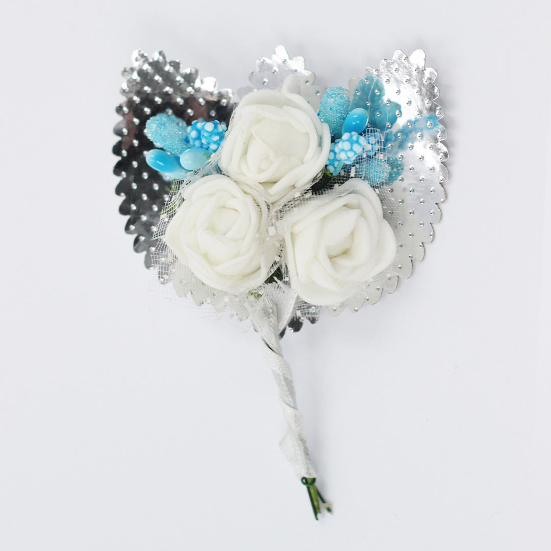 THE WHITE AND BLUE BOUTONNIERE