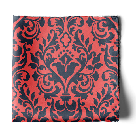 PATRÓN DE DAMASCO ANTIGUO SILK POCKET SQUARE