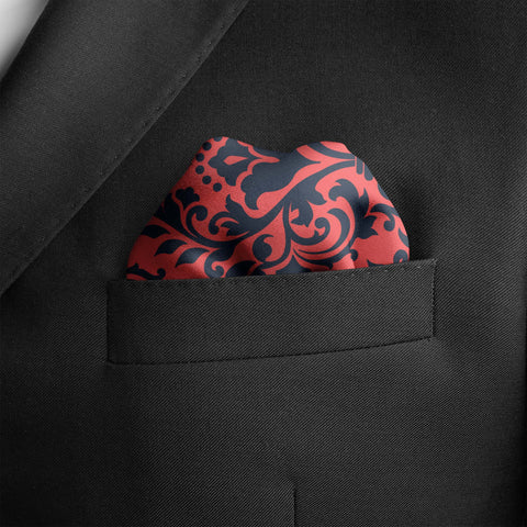 PATRÓN DE DAMASCO ANTIGUO SILK POCKET SQUARE