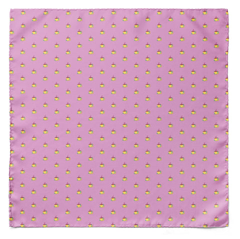 THE PINK TEA PARTY SILK SCARF & POCKET SQUARE SET