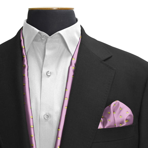 THE PINK TEA PARTY SILK SCARF & POCKET SQUARE SET