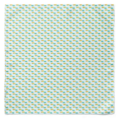 MINTY FISH SHOAL SILK CRAVAT & POCKET SQUARE SET