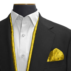SUNNY FOLIAGE SILK SCARF & POCKET SQUARE SET