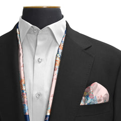 Fleur de Prestige – Dual-Sided Scarf & Pocket Squares Set