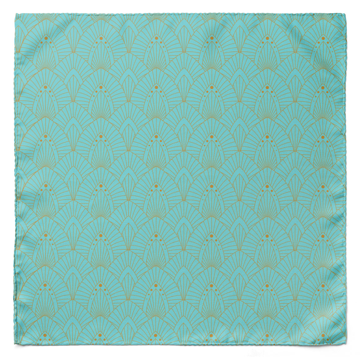 AQUA BOTANICAL BLISS SILK CRAVAT & POCKET SQUARE SET