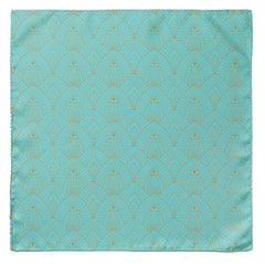 AQUA BOTANICAL BLISS SILK CRAVAT & POCKET SQUARE SET