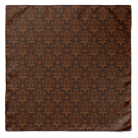 VINTAGE BROWN SILK POCKET SQUARE