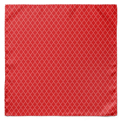 RED WHITE TARTAN SILK CRAVAT & POCKET SQUARE SET
