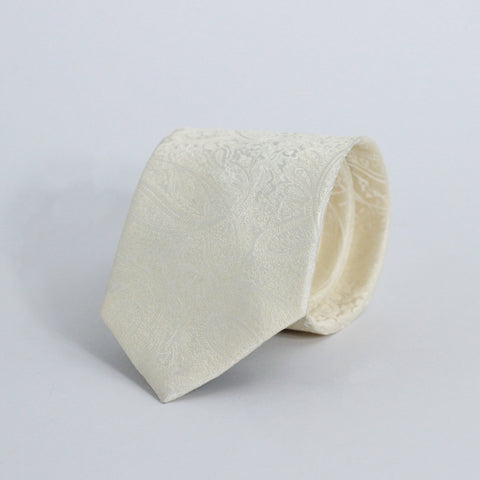 CREAM  PAISLEY FESTIVE TIE