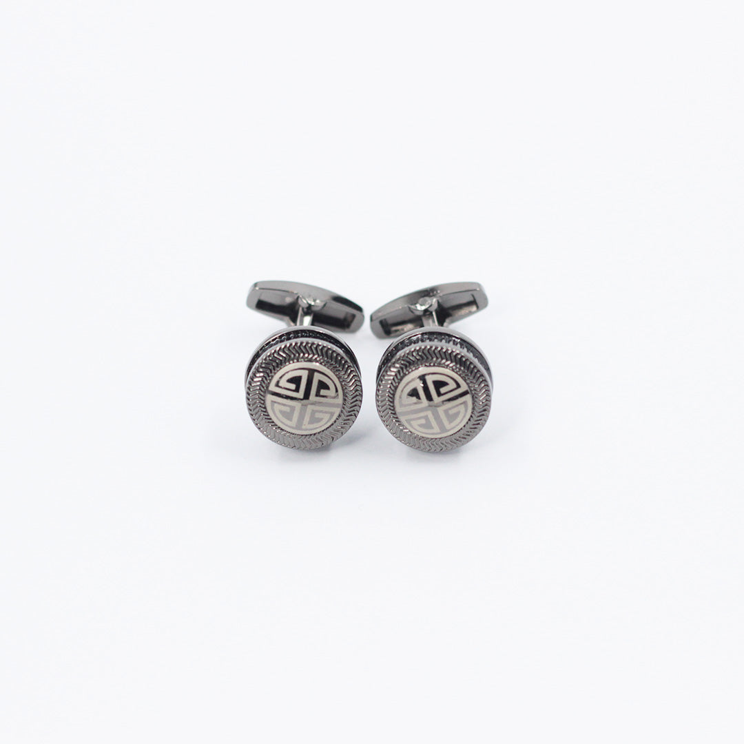 CHARCOAL MAZE CUFFLINKS