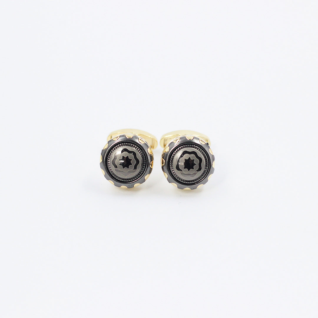 GREY & GOLD STARRY CUFFLINKS