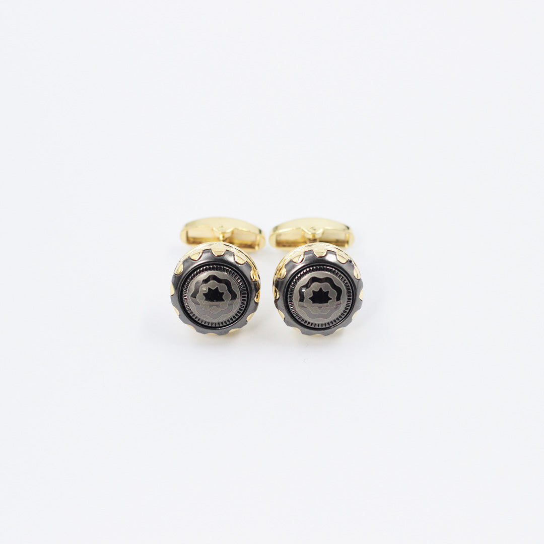 GREY & GOLD STARRY CUFFLINKS