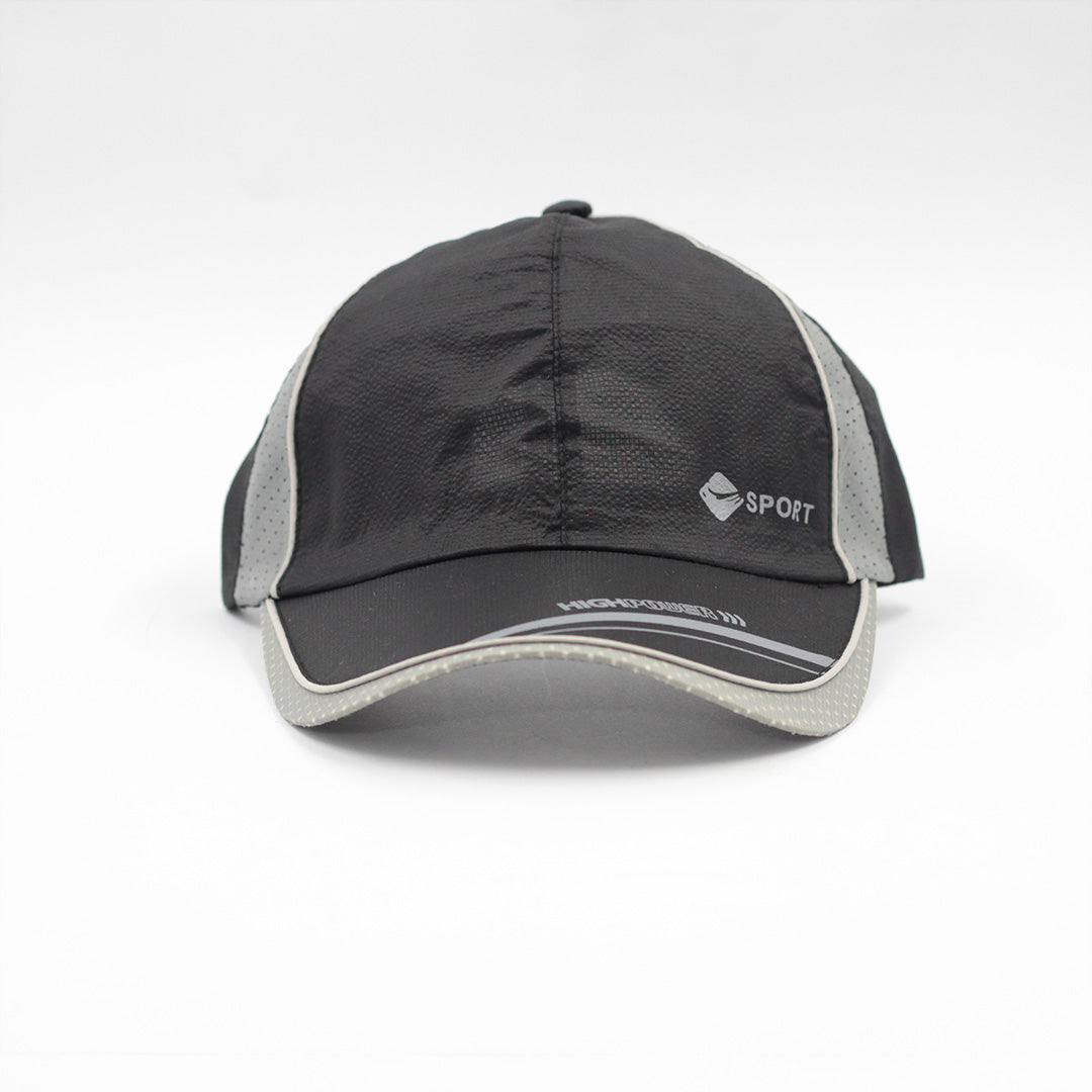 CHARCOAL BLACK PARACHUTE SPORTS CAP