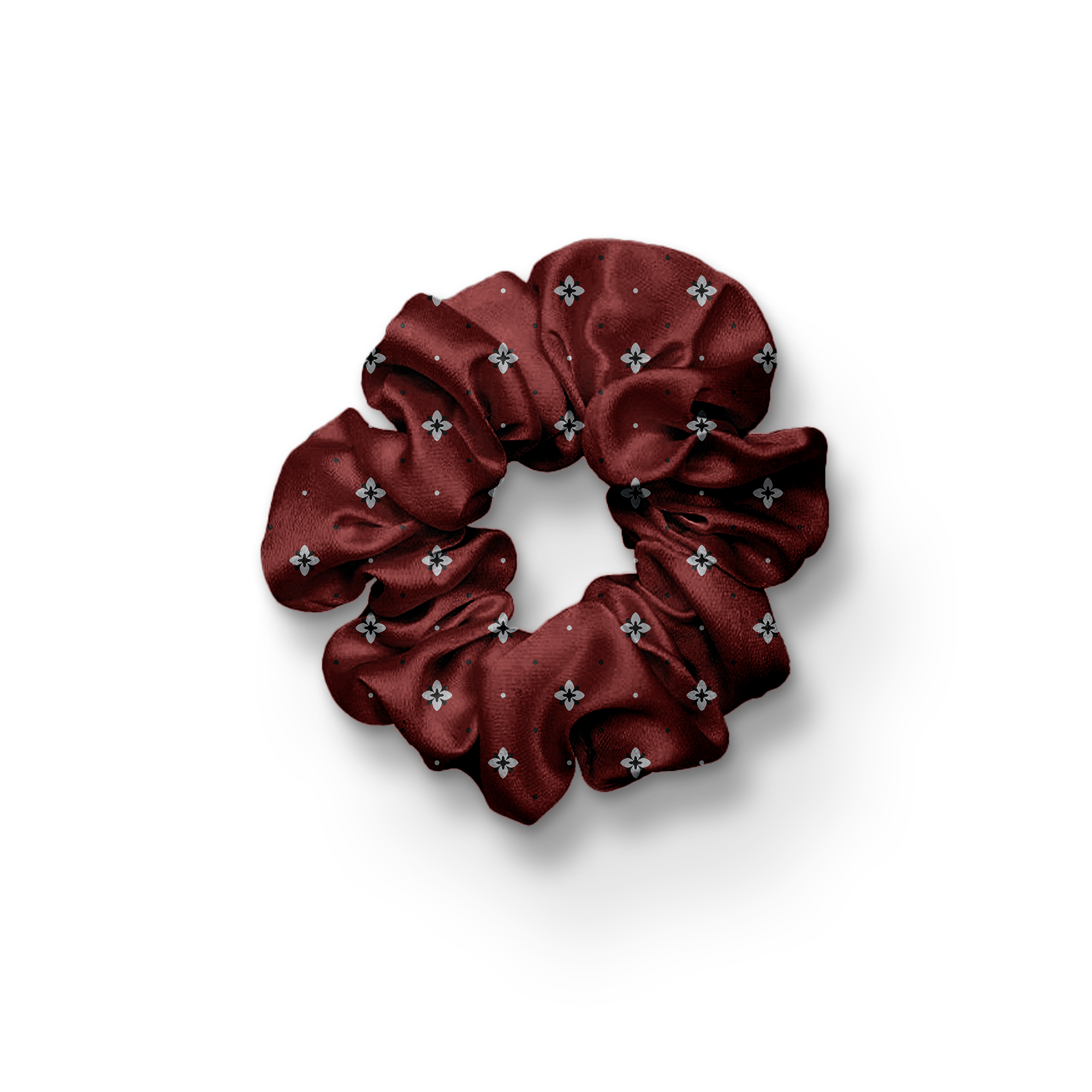 OXFORD MAROON SILK SCRUNCHIE