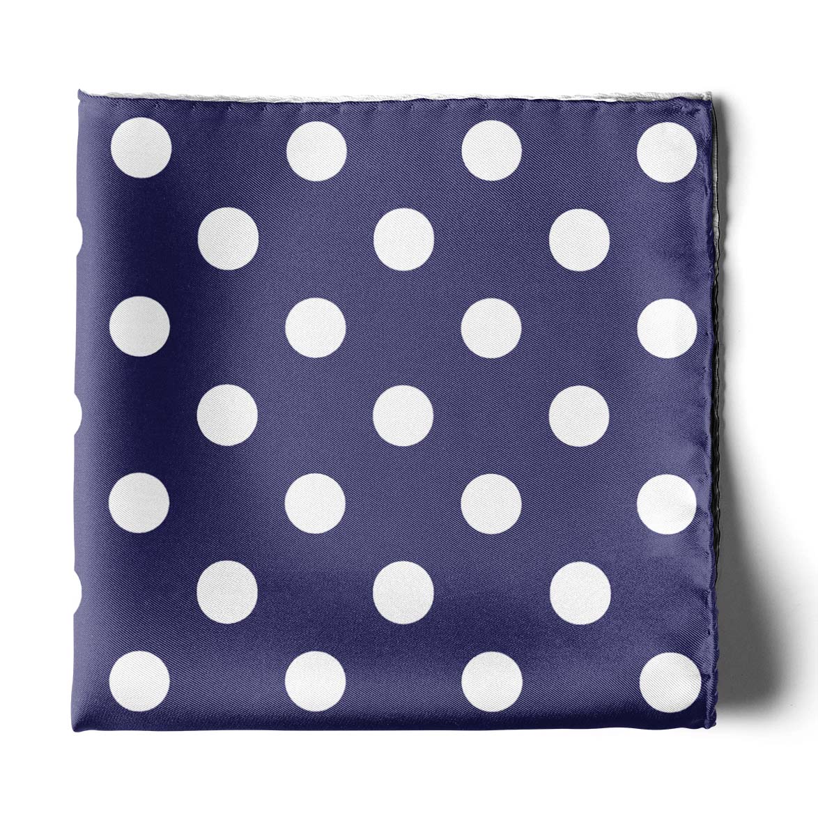 PURPLE WITH WHITE POLKA SILK POCKET SQUARE