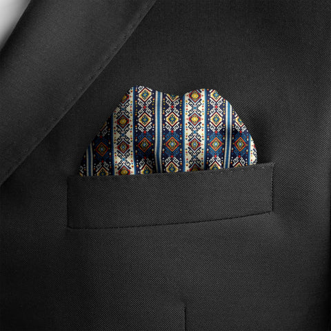 DIAMOND MAZE SILK POCKET SQUARE