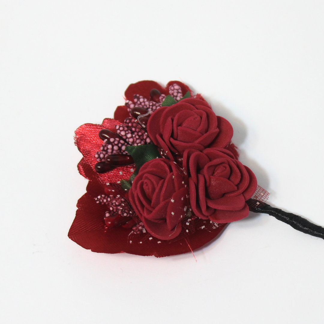 THE MAROON BOUQUET BOUTONNIERE LAPEL PIN