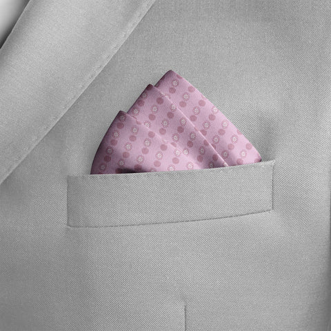 FOUR IN ONE PASTEL PINK SILK POCKET SQUARE