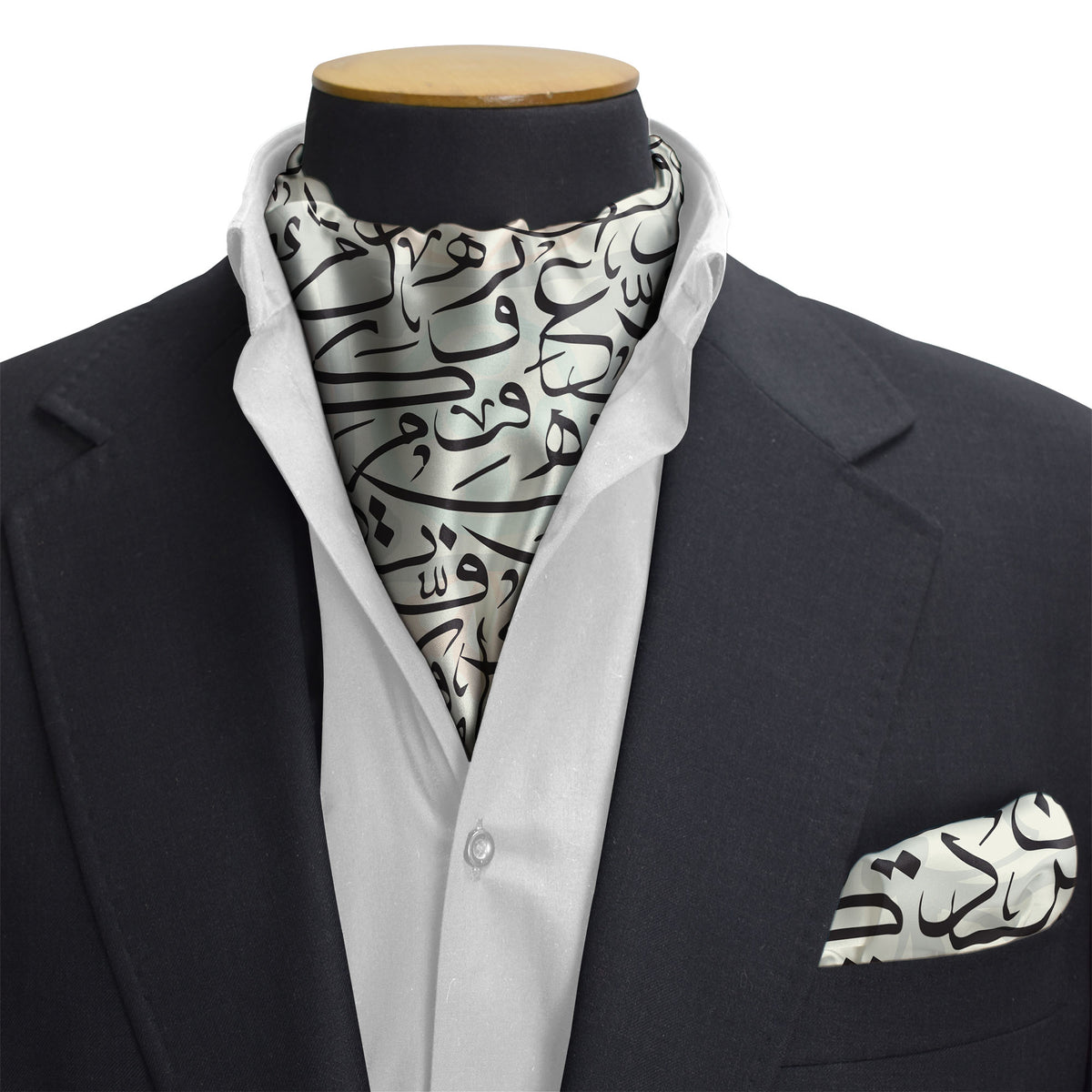 HUROOF SILK CRAVAT & POCKET SQUARE SET