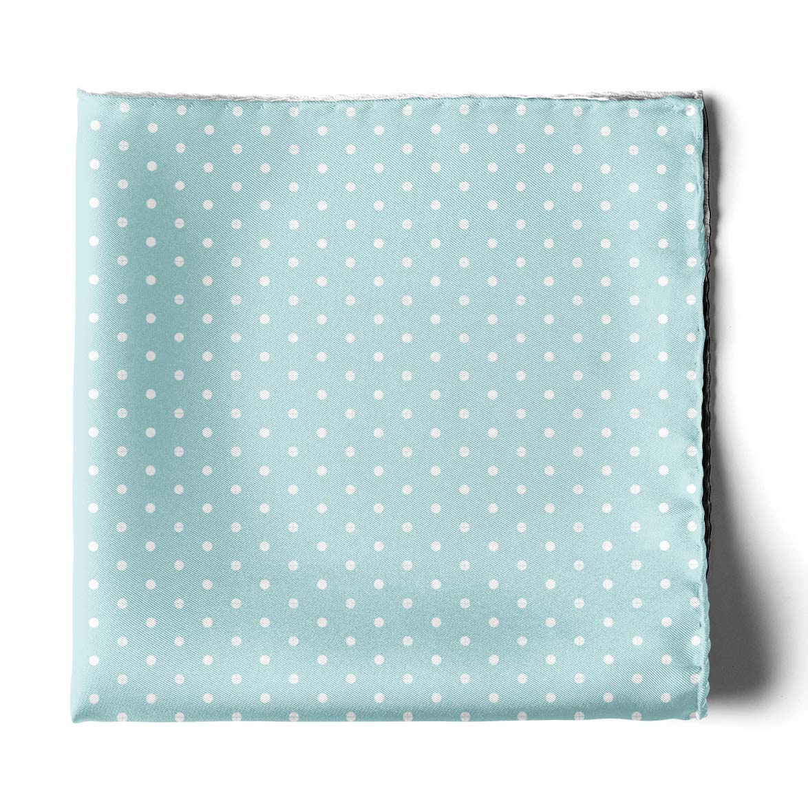 FOUR IN ONE PASTEL ICE BLUE SILK POCKET SQUARE