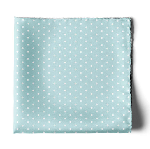 FOUR IN ONE PASTEL ICE BLUE SILK POCKET SQUARE