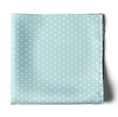 FOUR IN ONE PASTEL ICE BLUE SILK POCKET SQUARE