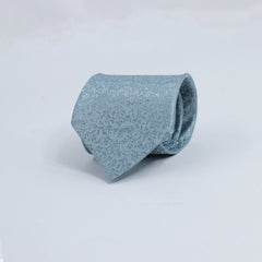 STEEL BLUE SELF PRINTED TIE