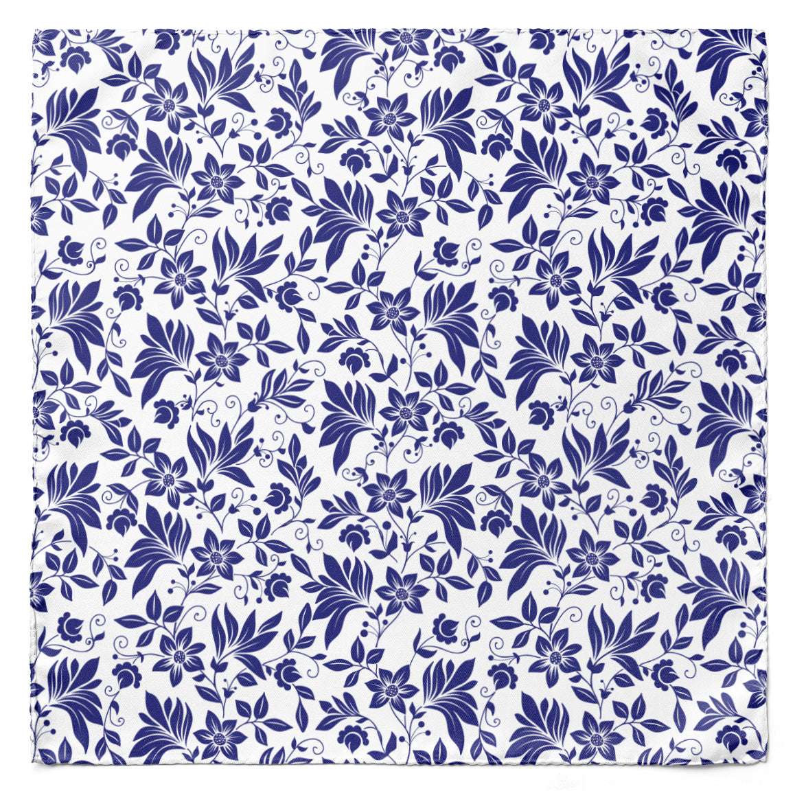 SAPPHIRE BLOSSOM SILK CRAVAT & POCKET SQUARE SET