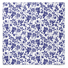 SAPPHIRE BLOSSOM SILK CRAVAT & POCKET SQUARE SET