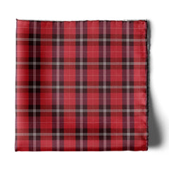 THE RED CLASSIC PLAID SILK POCKET SQUARE