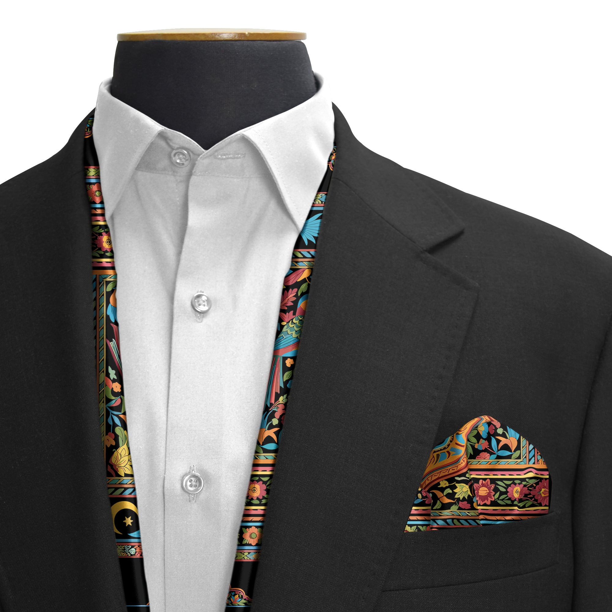 Obsidian Truck Art Dual-Sided Scarf and Pocket Squares Set