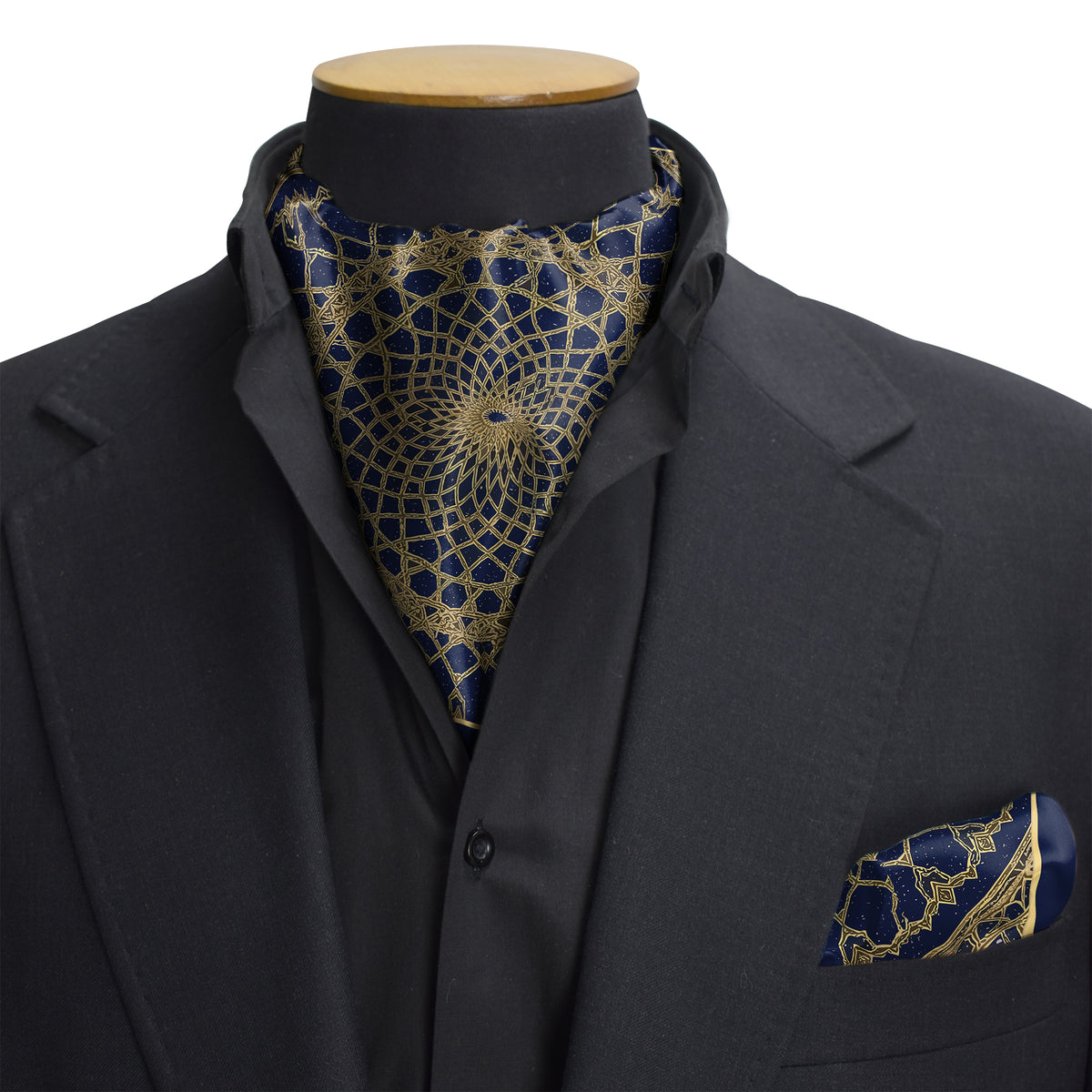 Ottoman Mandala – Dual-Sided Cravat & Pocket Squares Set