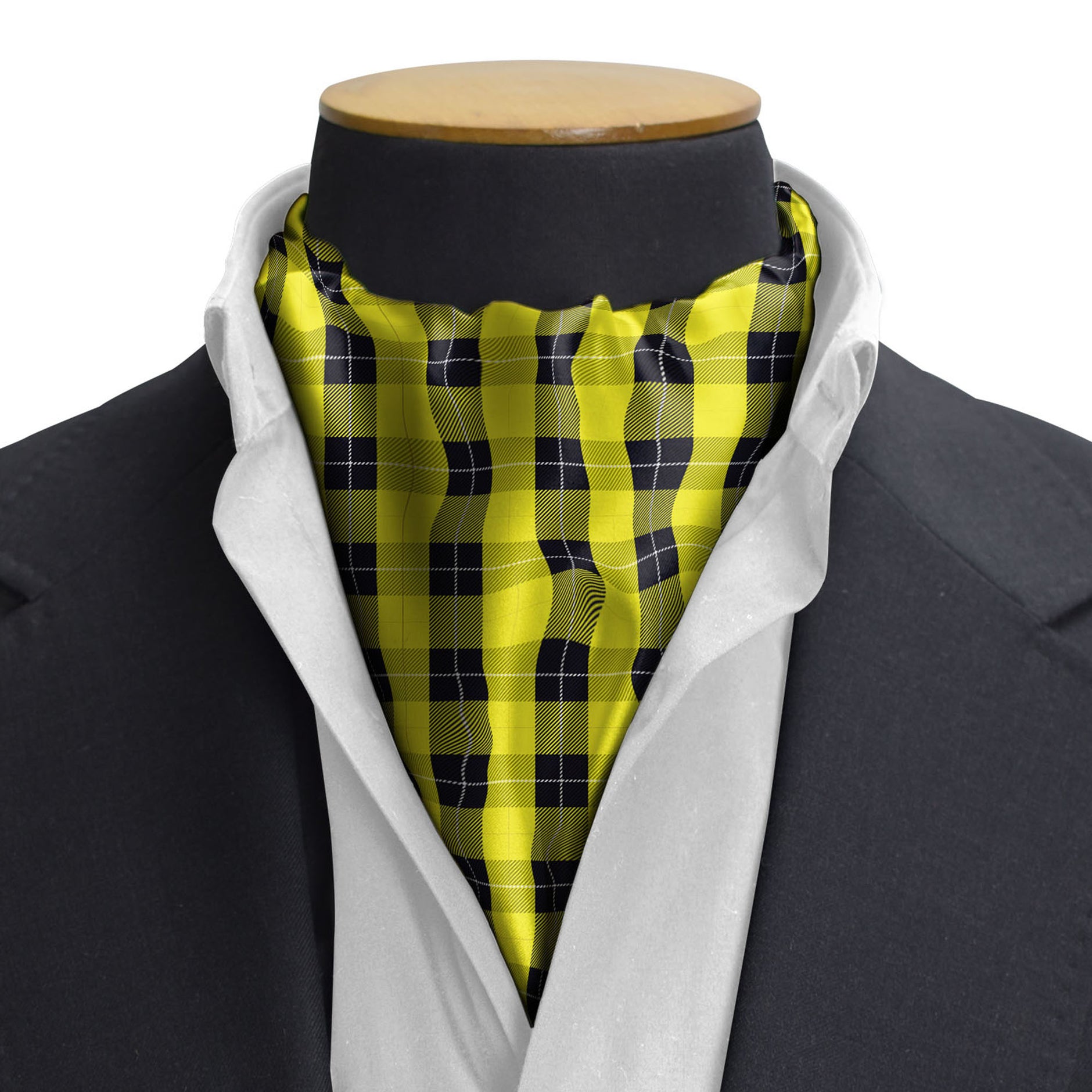 yellow ascot tie