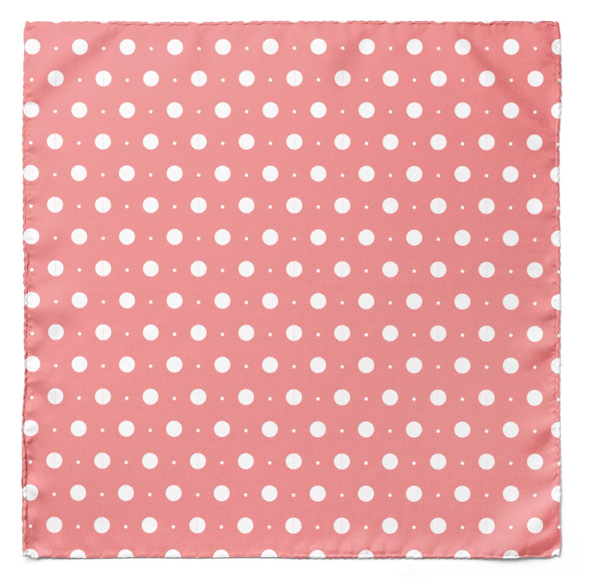 PEACH WITH WHITE POLKA SILK MEN SCARF