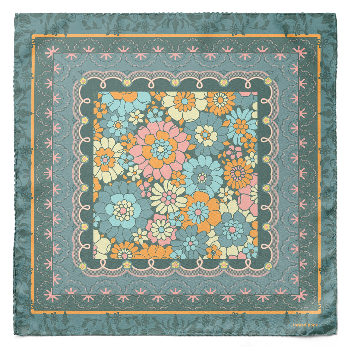 Blush Botanica Dual-Sided Cravat and Pocket Squares Set