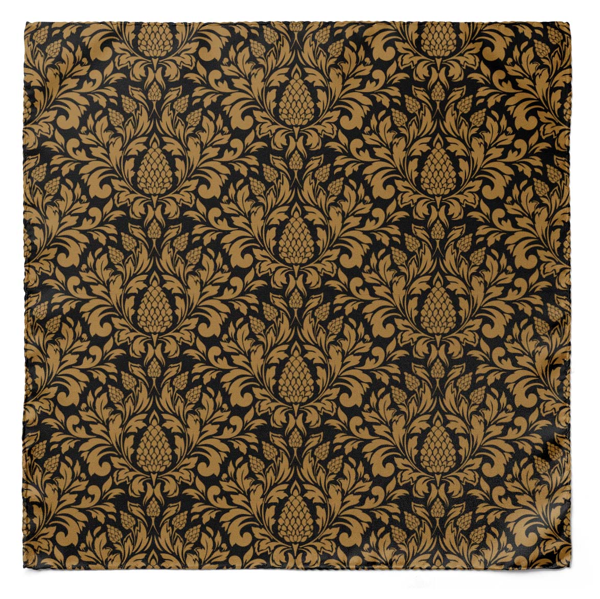 THE GOLD VINTAGE SILK SCARF & POCKET SQUARE SET