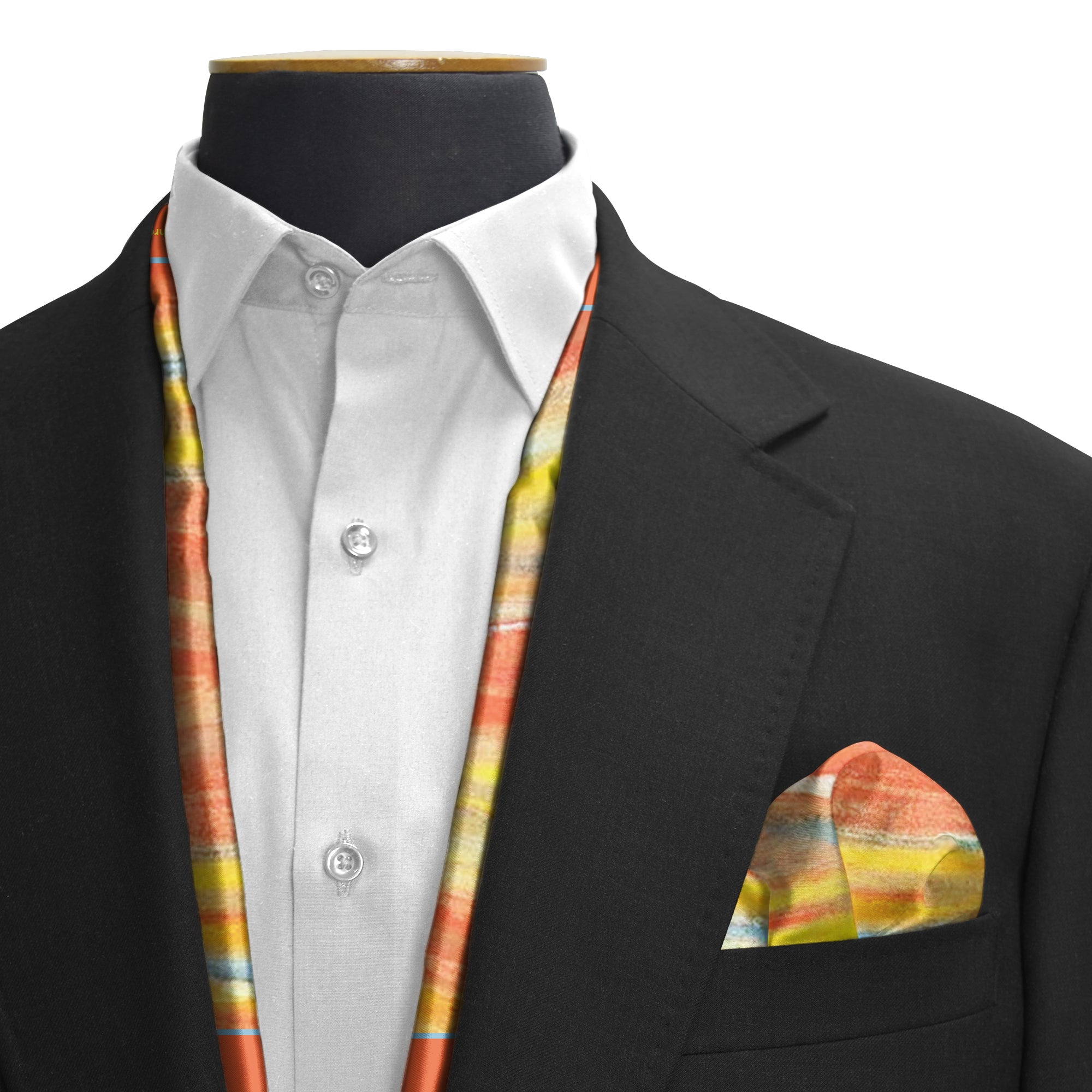 The Scream Dual-Sided Scarf and Pocket Squares Set