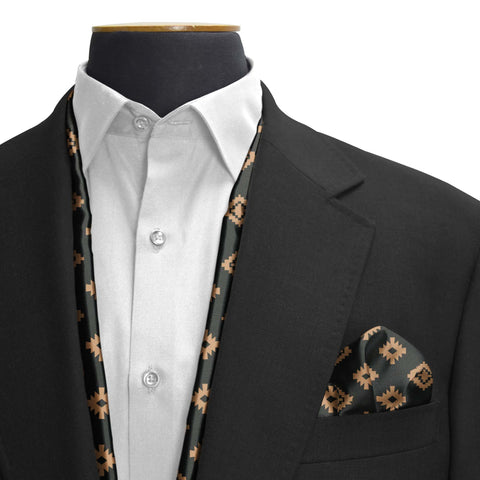COPPER SPARKLE SILK SCARF & POCKET SQUARE SET (LUXE COLLECTION)