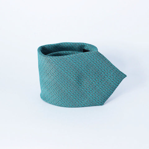 DEEP AQUA TEXTURED POCKET SQUARE & TIE SET