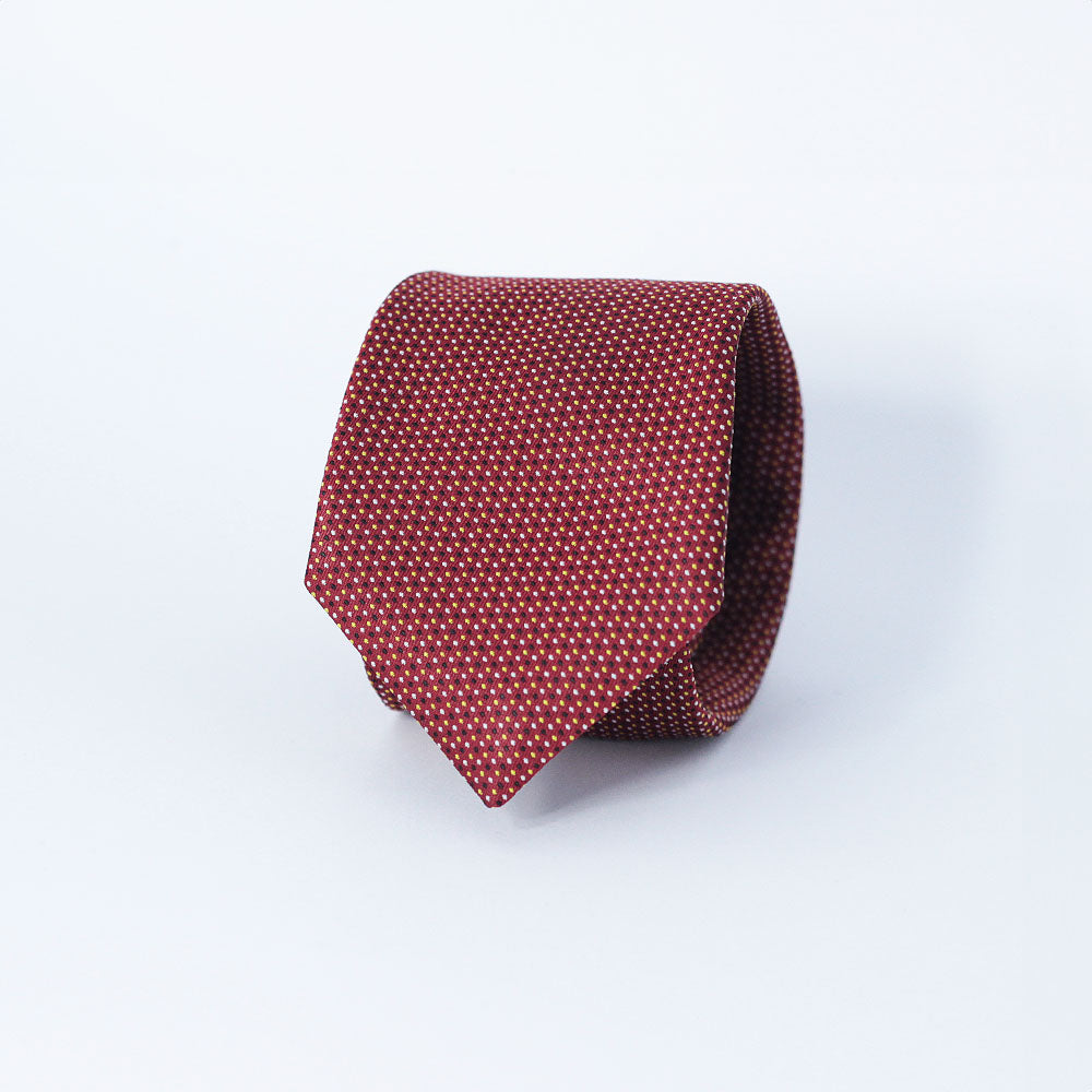 MAROON QUADRUPLE POLKA POCKET SQUARE & TIE SET-05